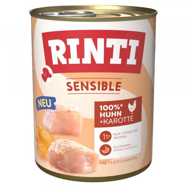 RINTI Sensible, 6 x 800 g - Kurczak z marchwią