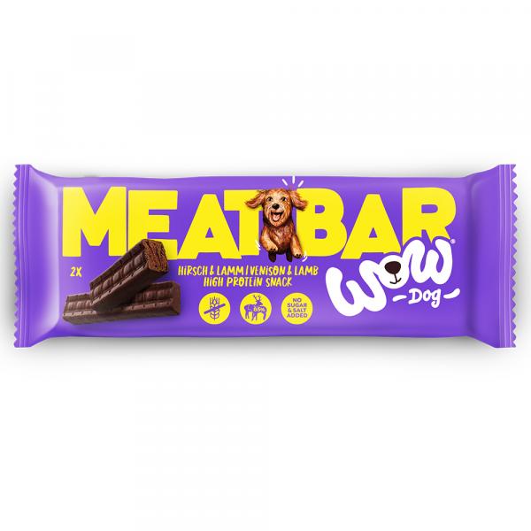 WOW DOG Meat Bar - Jeleń i jagnięcina, 40 g