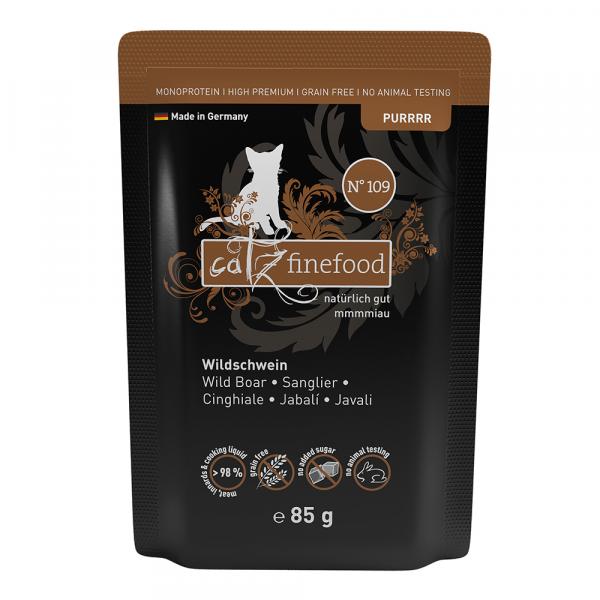 Korzystny pakiet catz finefood Purrrr w saszetkach, 16 x 85 g - No. 109, dzik