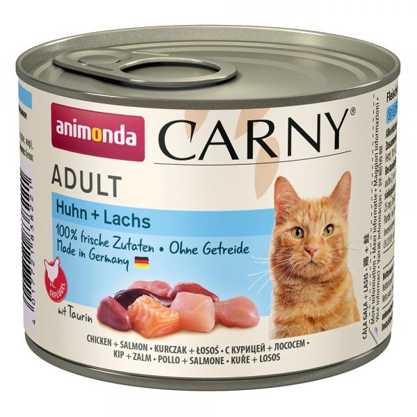 Animonda Carny Adult, 6 x 200 g - Kurczak z łososiem