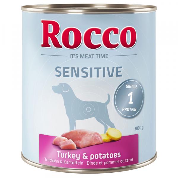 Megapakiet: Rocco Sensitive, 24 x 800 g - Indyk z ziemniakami