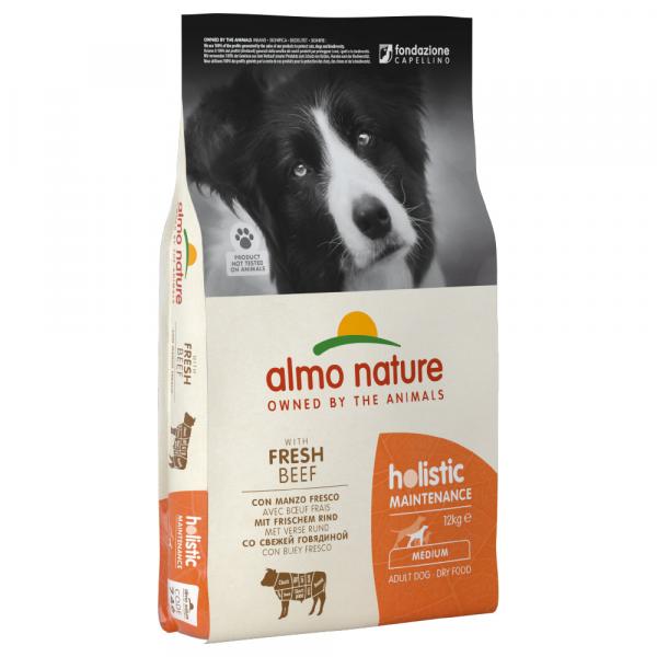 Dwupak Almo Nature, 2 x 12 kg - Medium, wołowina z ryżem