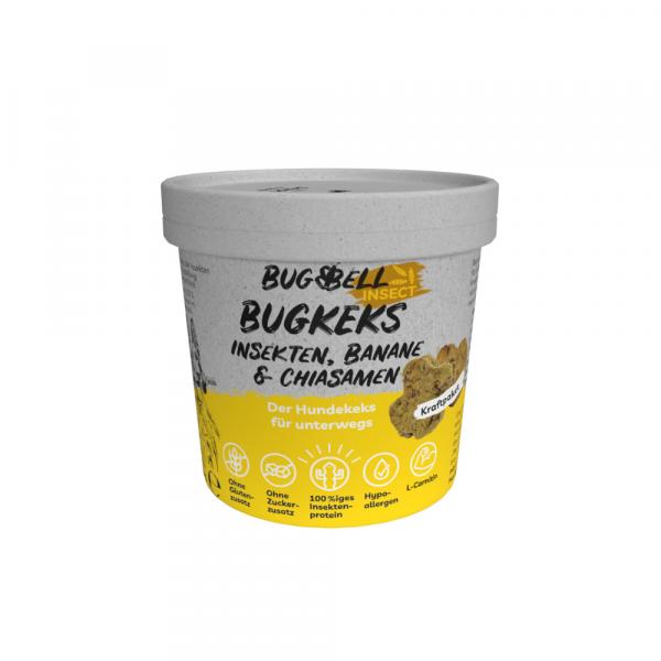 BugBell BugKeks Adult, owady, banan i nasiona chia - 4 x 150 g