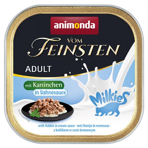 Megapakiet animonda Vom Feinsten Adult Milkies w sosie, 64 x 100 g - Królik w sosie śmietanowym