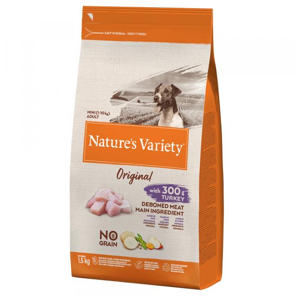 Nature's Variety Original NoGrain Mini Adult, indyk - 3 x 1,5 kg