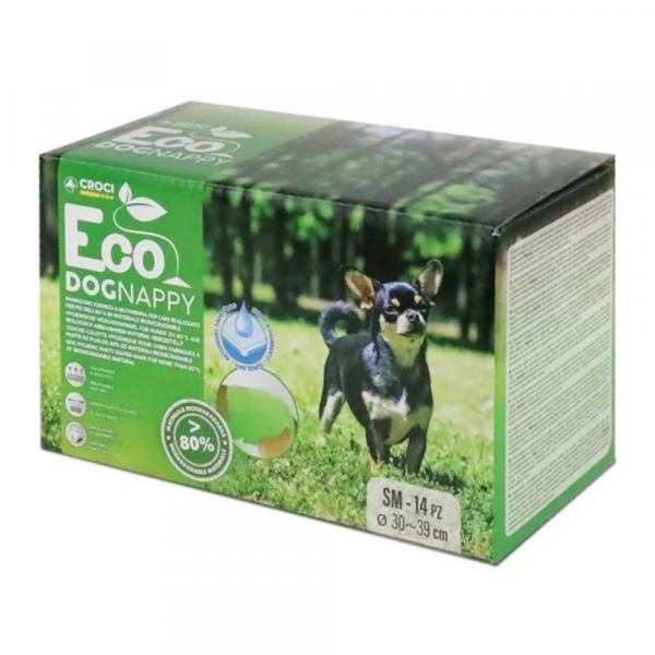 Croci Nappy Eco pieluchy dla psów - Rozm. S: 30 - 39 cm, 14 sztuk