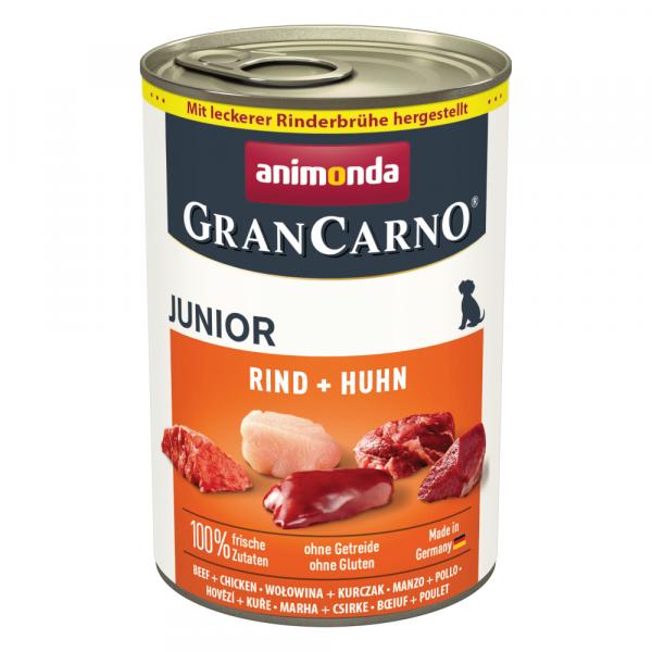 Animonda GranCarno Original Junior, 6 x 400 g - Wołowina i kurczak