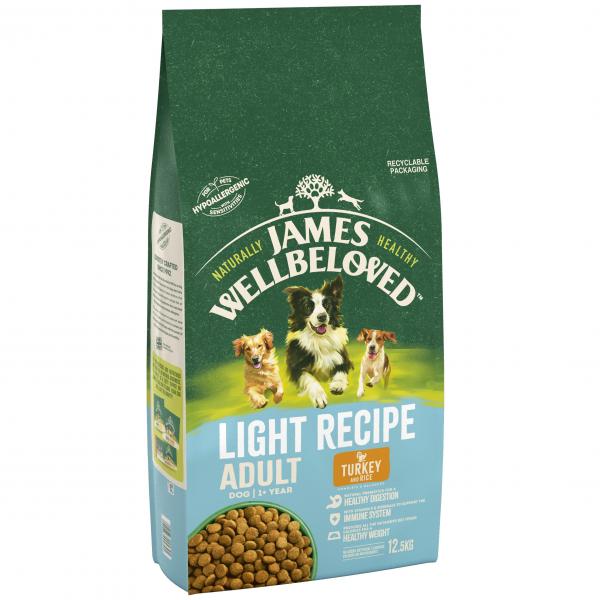 James Wellbeloved Adult Dog Light Hypoallergenic, indyk i ryż - 2 x 12,5 kg