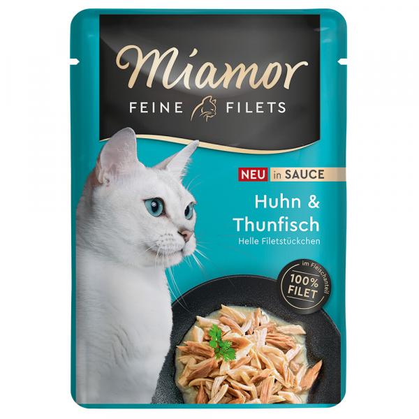 Miamor, Feine Filets w sosie, 6 x 100 g - Kurczak z tuńczykiem