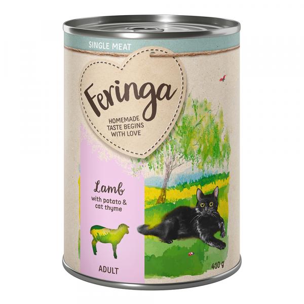 9 + 3 gratis! Feringa Single Meat Menu, 12 x 410 g - Jagnięcina z ziemniakiem i ożanką