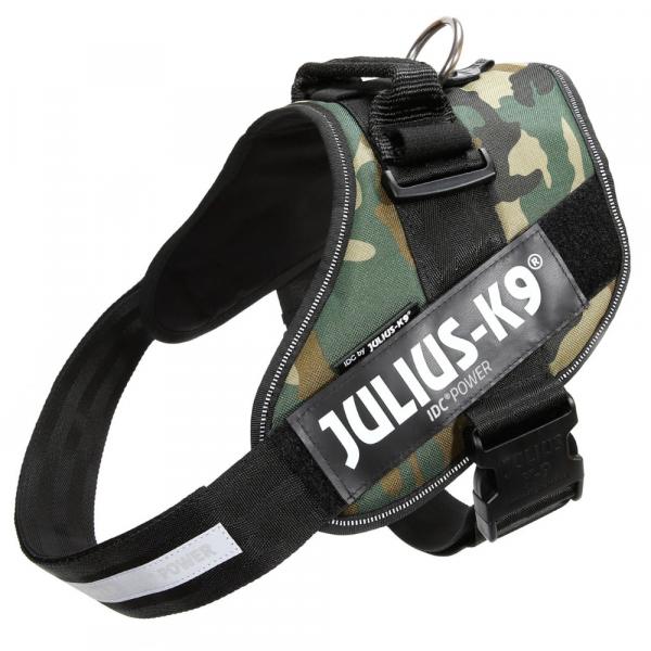 JULIUS-K9 IDC® Power Camouflage, szelki dla psa - Rozm. 1: Obwód w klatce piersiowej 63 - 85 cm