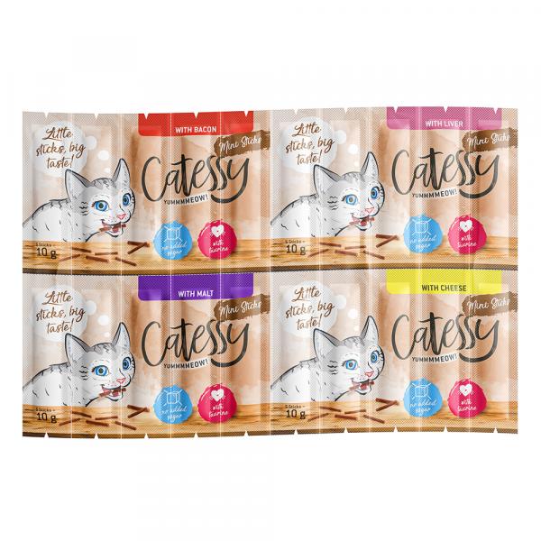 Pakiet mieszany Catessy Mini Sticks - 60 x 2 g, 4 smaki