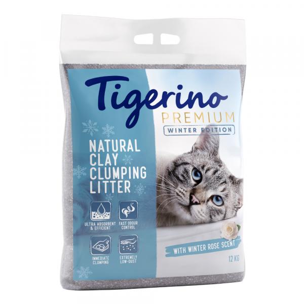 Tigerino Premium, żwirek dla kota, zapach Winter Rose - edycja limitowana - 12 kg (ok. 12 l)