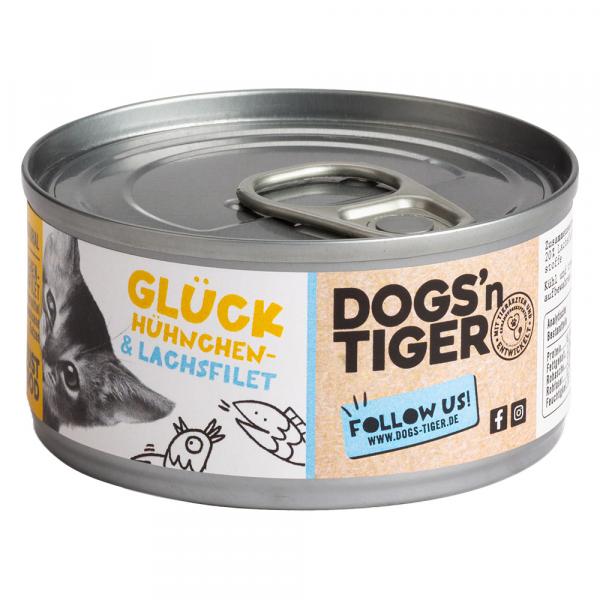 Dogs'n Tiger Cat Filet, 12 x 70 g - Filet z kurczaka i łososia