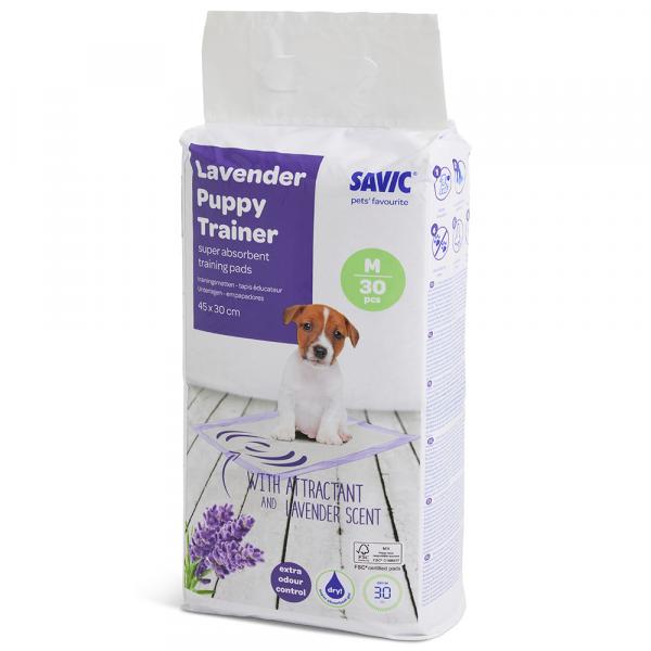 Savic Puppy Trainer Pads podkładki dla szczeniąt, o zapachu lawendy - Średnie: dł. x szer.: 45 x 30 cm, 30 szt.