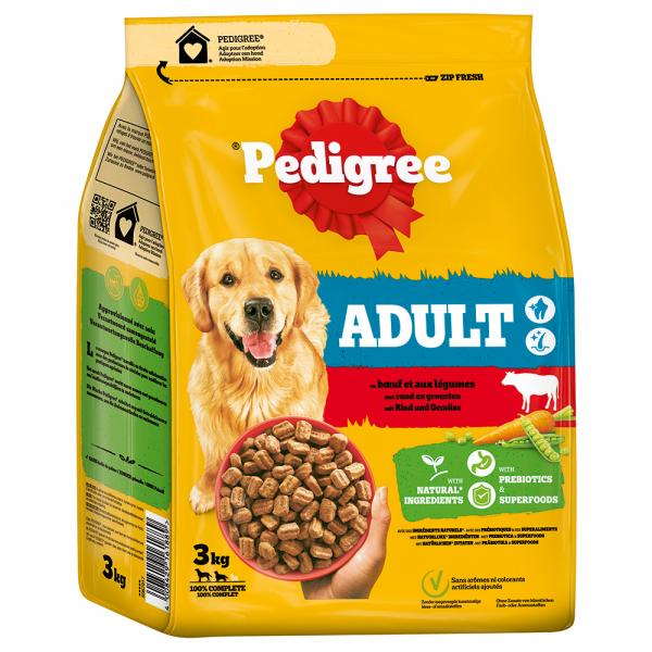 Pedigree Adult, z wołowiną i warzywami - 3 kg