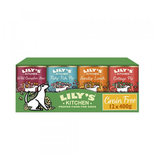 Lily's Kitchen Bezzbożowe Menu dla psów - Mix (4 smaki), 12 x 400 g