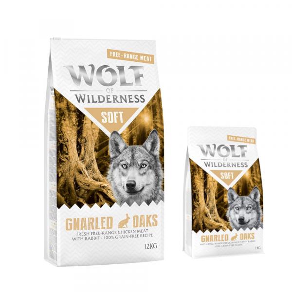 12 + 2 kg gratis! Wolf of Wilderness, karma sucha, 14 kg - \