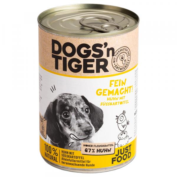 Dogs'n Tiger Junior, 6 x 400 g - Kurczak i bataty