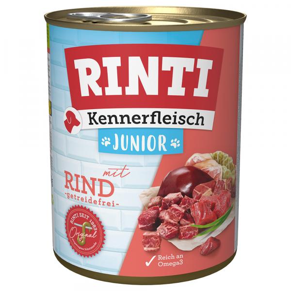 Megapakiet Rinti Junior, 24 x 800 g - Wołowina