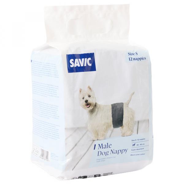 Savic pieluchy dla psów samców - Rozmiar S: 26-40 cm, 24 sztuki