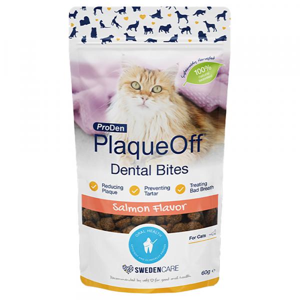 ProDen PlaqueOff Dental croq-bites dla kotów - Łosoś, 60 g