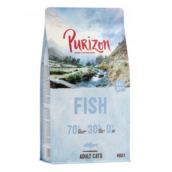 20% taniej! Purizon - bez zbóż, karma sucha, 400 g - Adult dla kota, ryba