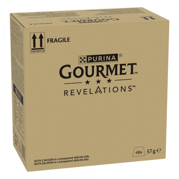 Megapakiet Gourmet Revelations Fine Cuts, 48 x 57 g - Kurczak i łosoś