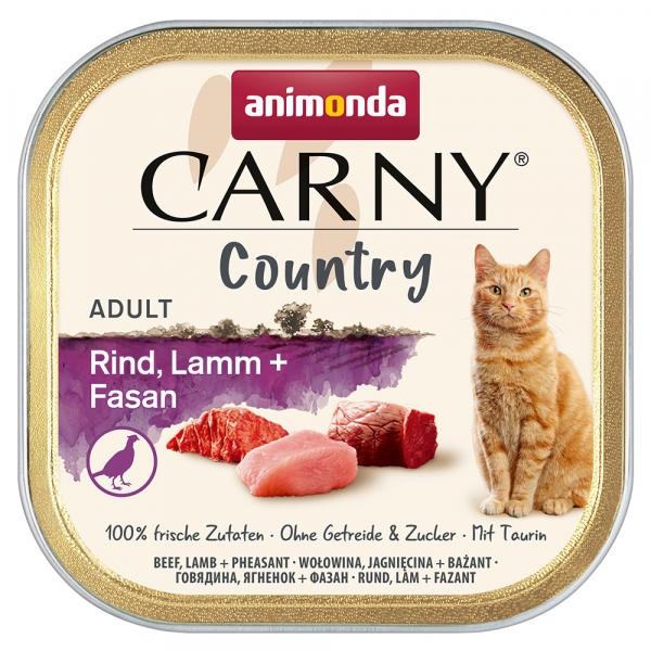 Animonda Carny Country Adult, 32 x 100 g - Wołowina, jagnięcina i bażant