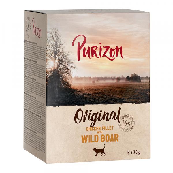 Megapakiet Purizon Adult, bez zbóż, 24 x 70 g - Filet z kurczaka i dziczyzna