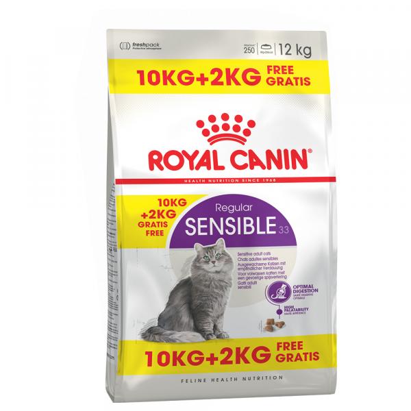 10 + 2 kg gratis! Royal Canin, karma sucha, 12 kg - Sensible