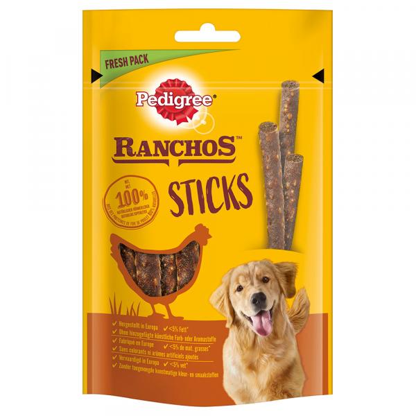 Pedigree Ranchos Sticks - Wątroba drobiowa, 3 x 60 g