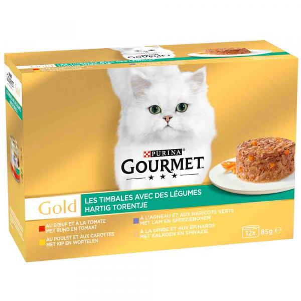 Gourmet Gold Ragout, w sosie, 12 x 85 g - Warianty z kurczakiem