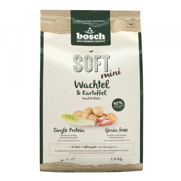 Bosch HPC Soft Mini, przepiórka i ziemniaki - 3 x 2,5 kg