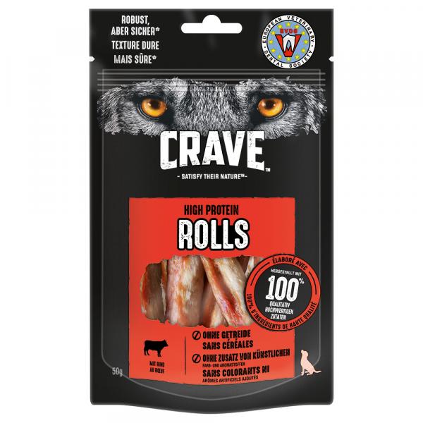 Crave Maxi High Protein Rolls - Wołowina, 8 x 50 g