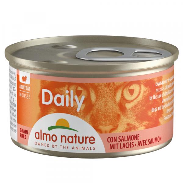 20 + 4 gratis! Almo Nature Daily Menu, 24 x 85 g - Mus z łososiem