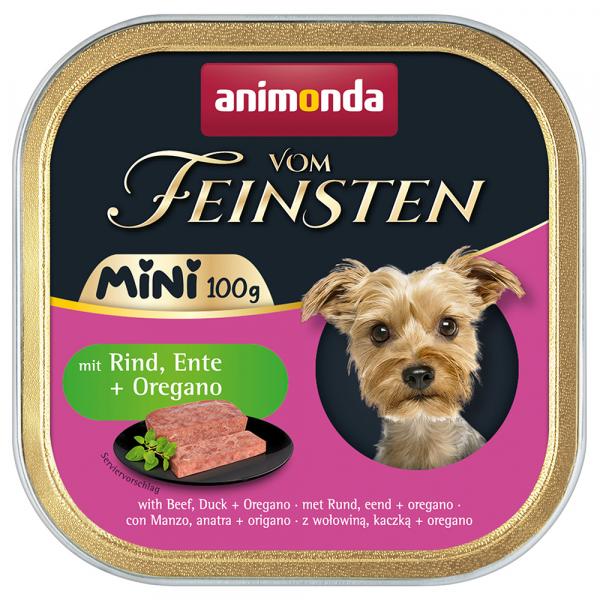 Animonda vom Feinsten Adult Mini, 32 x 100 g - Wołowina z kaczką i oregano