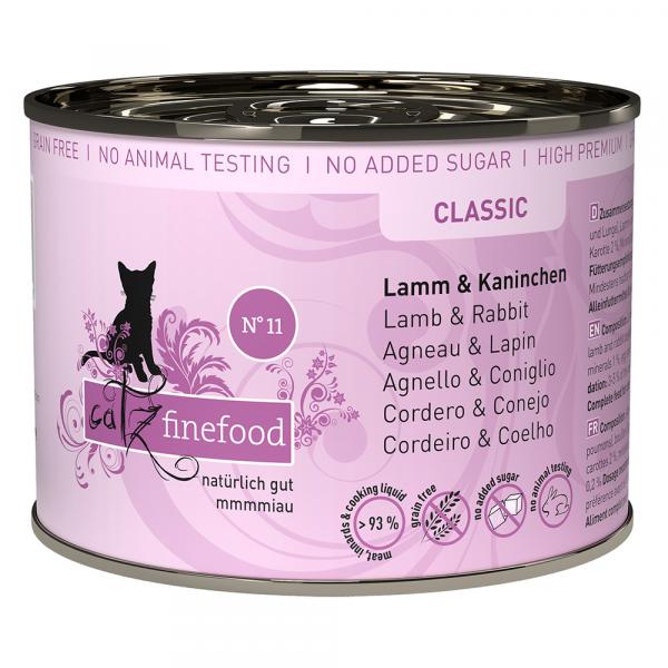Korzystny pakiet catz finefood, 12 x 200 g - Jagnięcina z królikiem