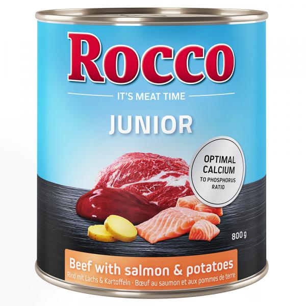 Rocco Junior, 6 x 800 g - Wołowina i łosoś z ziemniakami