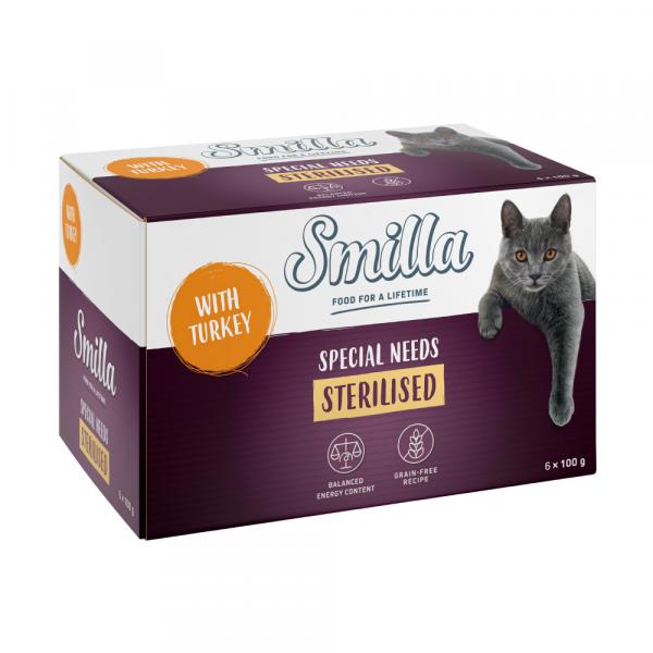 Smilla Sterilised w tackach, 6 x 100 g - Czyste mięso z indyka