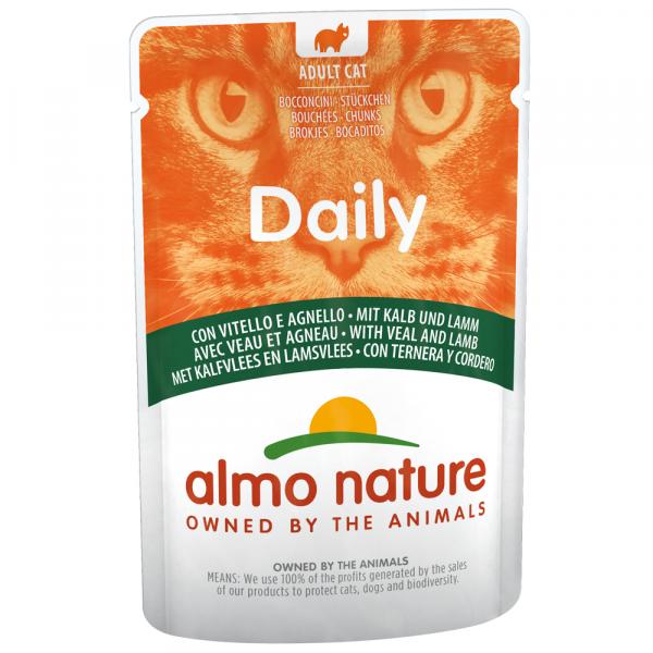 Megapakiet Almo Nature Daily Menu, 24 x 70 g - Cielęcina i jagnięcina