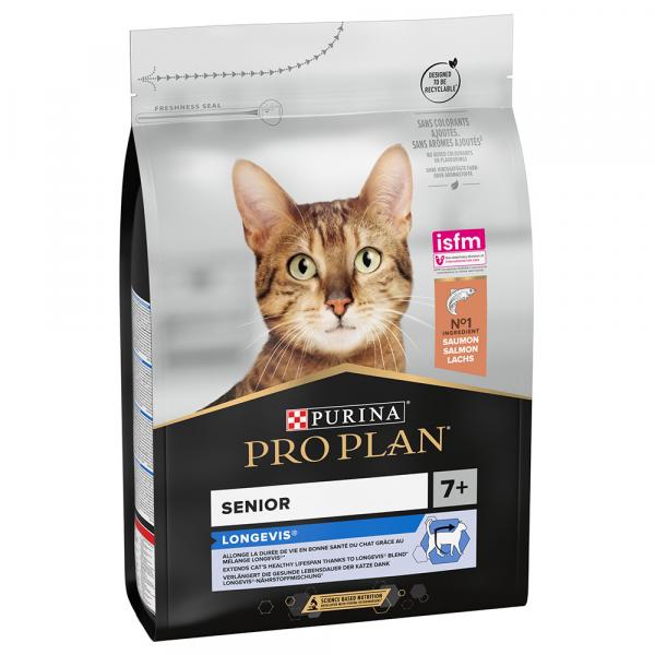 15% taniej! PURINA PRO PLAN, karma sucha dla kota, 3 kg - Senior 7+ Longevis, łosoś