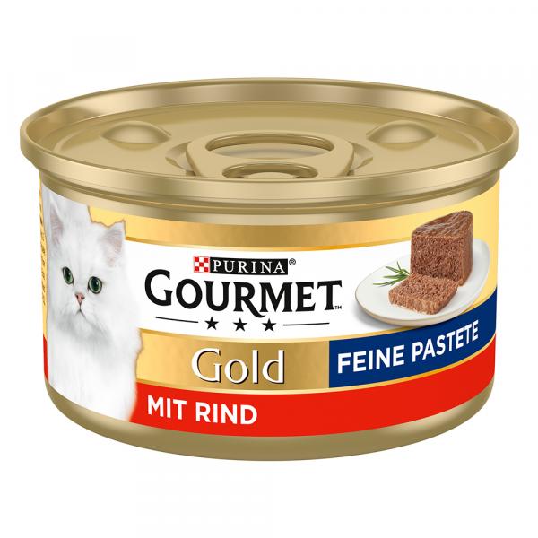 Megapakiet Gourmet Gold Feine Pastete, 48 x 85 g - Wołowina