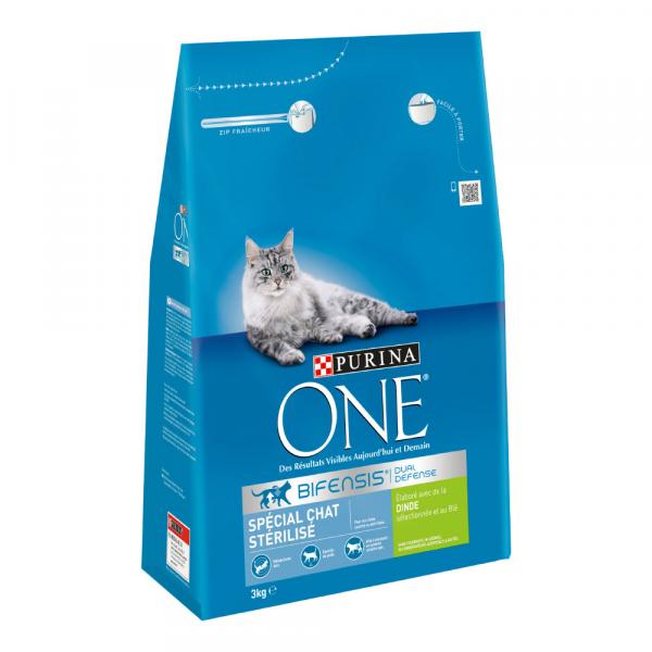 PURINA ONE Sterilized, indyk - 2 x 3 kg