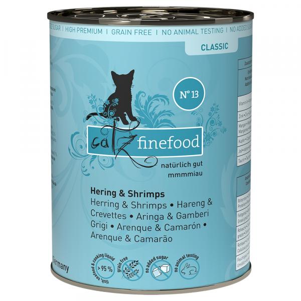 Korzystny pakiet catz finefood, 12 x 400 g - Śledź z krewetkami