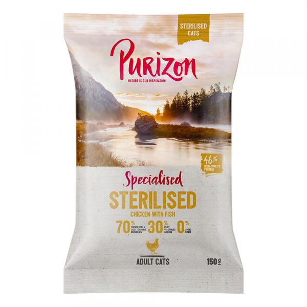 Karmy Purizon w opakowaniach próbnych! - Karma sucha: Sterilised Adult, kurczak i ryba, 150 g