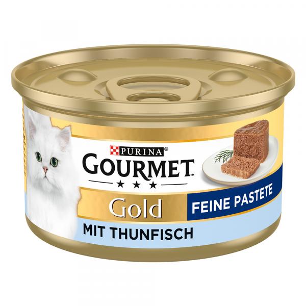 Megapakiet Gourmet Gold Feine Pastete, 48 x 85 g - Tuńczyk