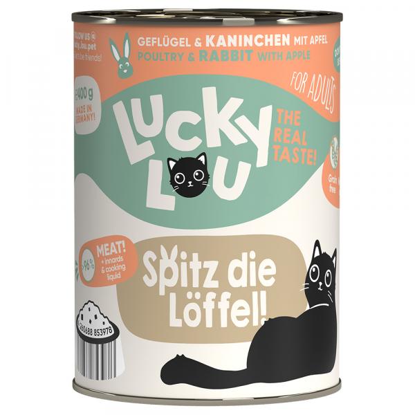 Lucky Lou Adult, 6 x 400 g - Drób i królik