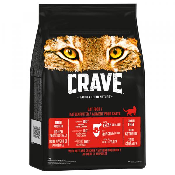 Crave karma sucha dla kota, wołowina i kurczak - 7 kg