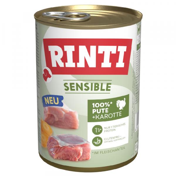 Megapakiet RINTI Sensible, 24 x 400 g - Indyk i marchew